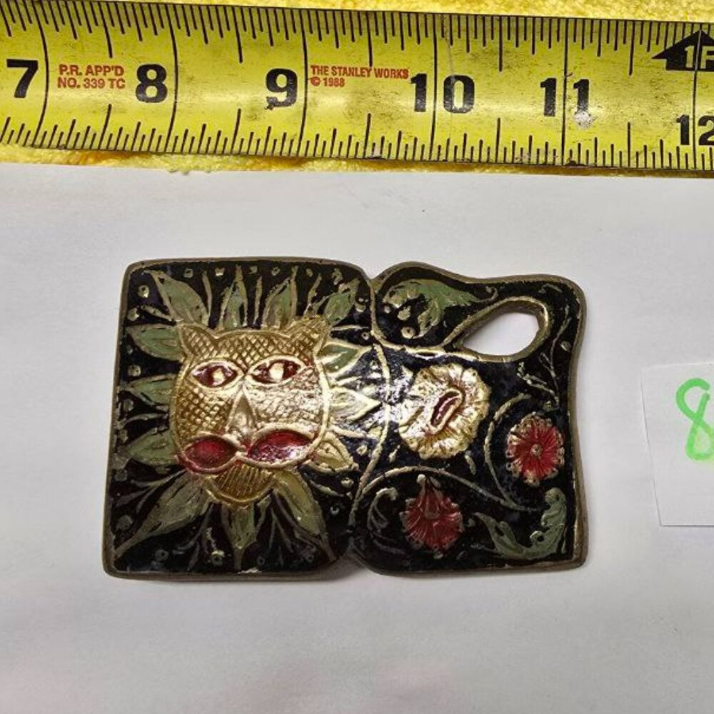 1980s Vintage Decorative Belt Buckle [85]